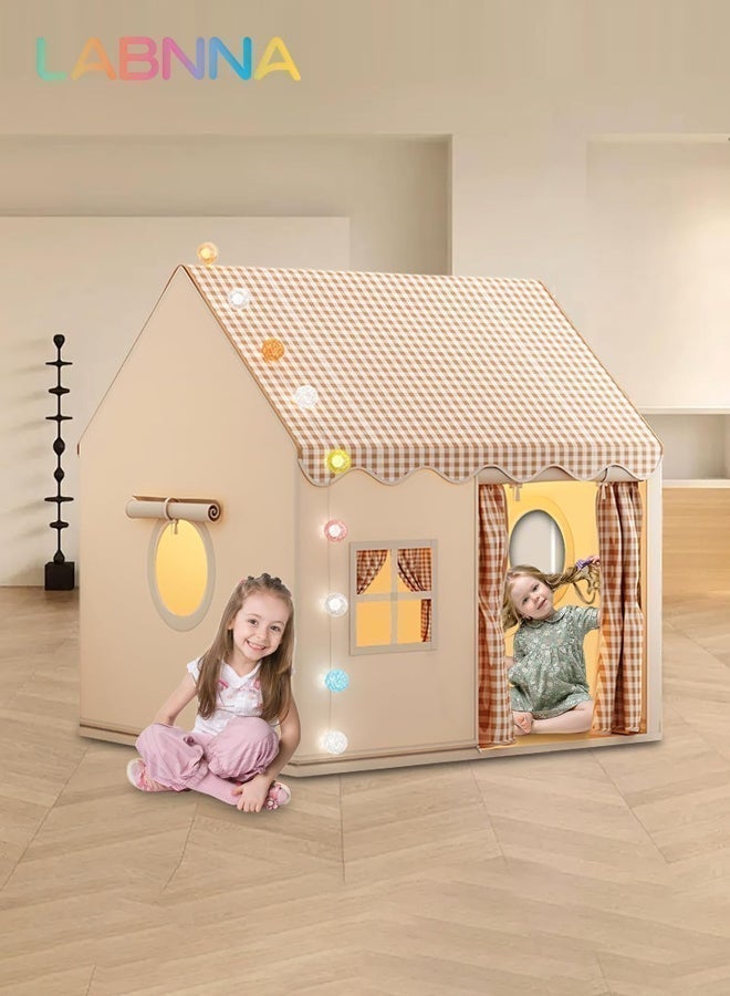 LABNNA Indoor Kids Tent - Playhouse for Boys Girls with for and with | Large Space Fort Bed Tent for, Fun Activity Center for Bedroom, Playroom, or Living Room Adventure - Image 1